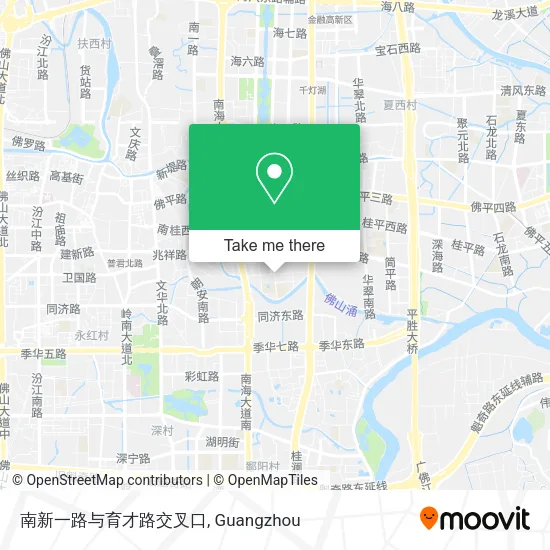 南新一路与育才路交叉口 map