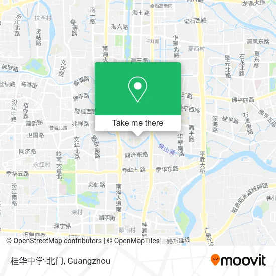 桂华中学-北门 map