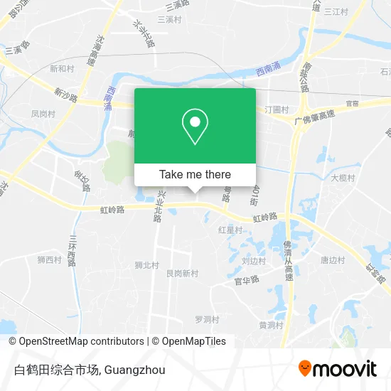 白鹤田综合市场 map