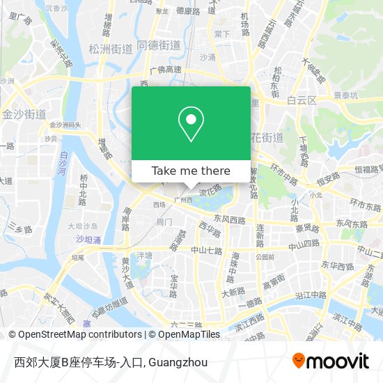 西郊大厦B座停车场-入口 map