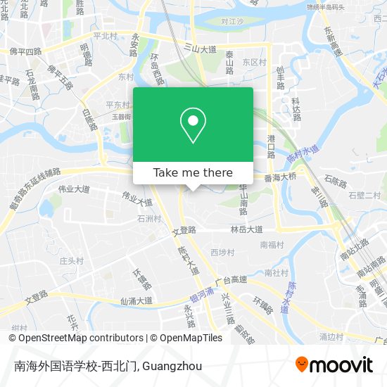 南海外国语学校-西北门 map