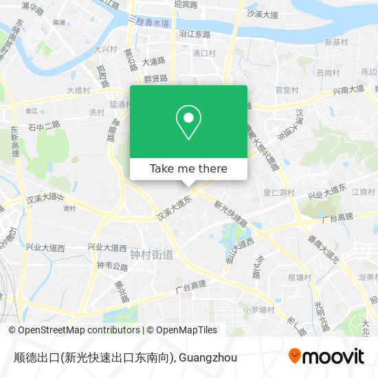 顺德出口(新光快速出口东南向) map