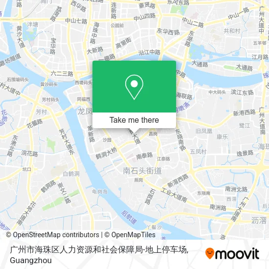 广州市海珠区人力资源和社会保障局-地上停车场 map