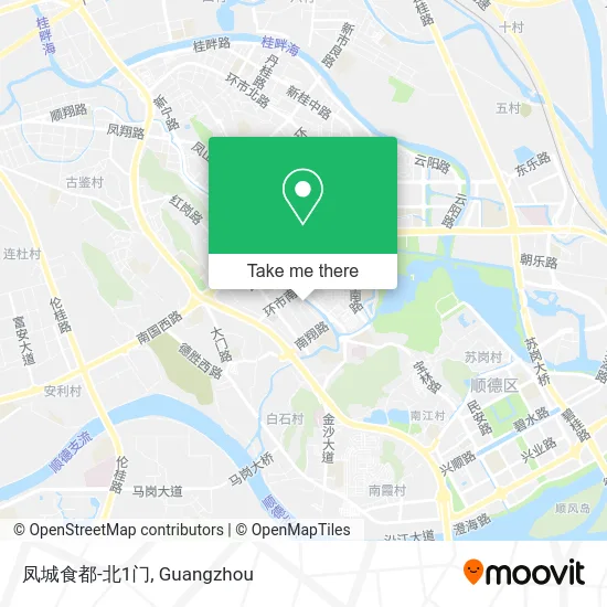 凤城食都-北1门 map