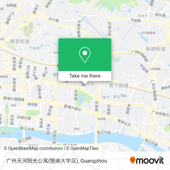 广州天河阳光公寓(暨南大学店) map