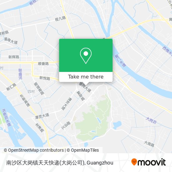 南沙区大岗镇天天快递(大岗公司) map