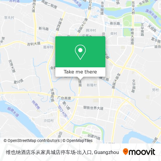 维也纳酒店乐从家具城店停车场-出入口 map