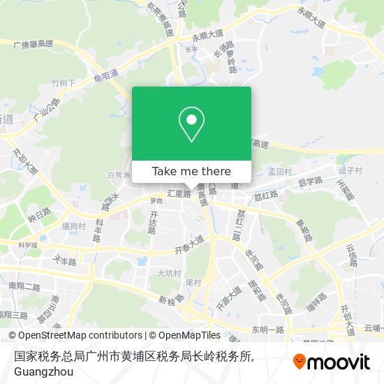 国家税务总局广州市黄埔区税务局长岭税务所 map