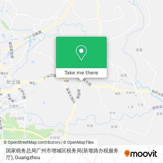 国家税务总局广州市增城区税务局(新墩路办税服务厅) map