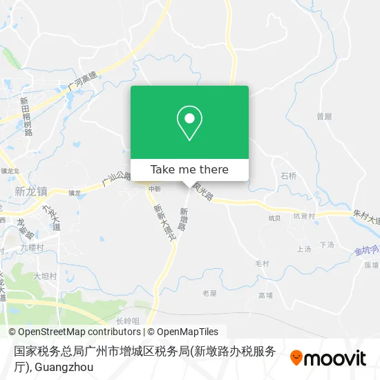 国家税务总局广州市增城区税务局(新墩路办税服务厅) map