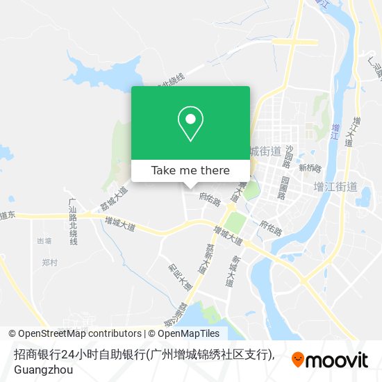 招商银行24小时自助银行(广州增城锦绣社区支行) map