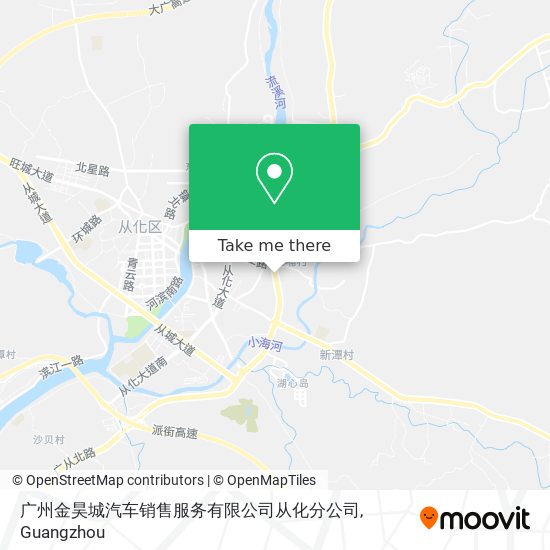 广州金昊城汽车销售服务有限公司从化分公司 map