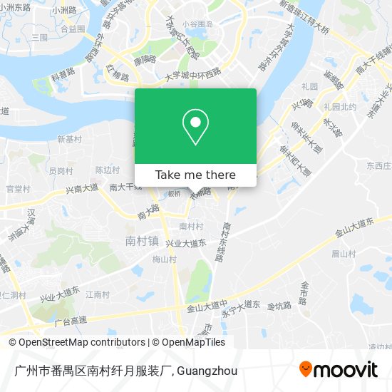 广州巿番禺区南村纤月服装厂 map