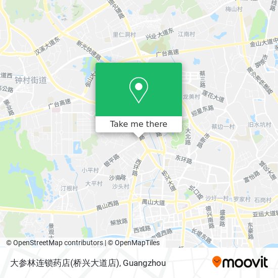 大参林连锁药店(桥兴大道店) map