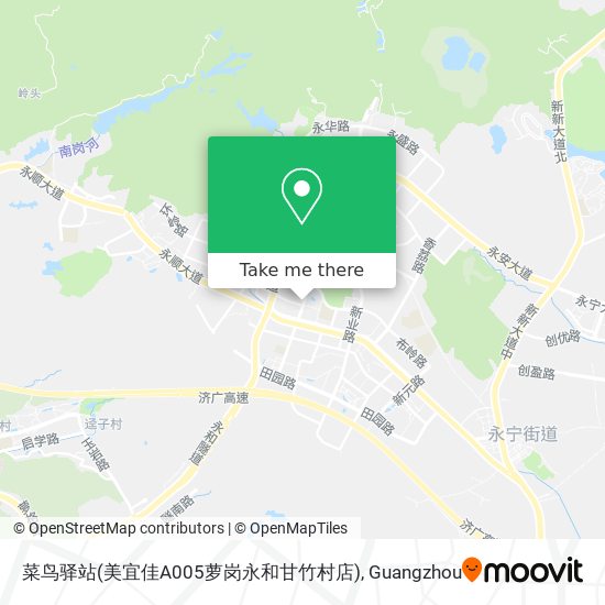菜鸟驿站(美宜佳A005萝岗永和甘竹村店) map