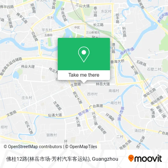 佛桂12路(林岳市场-芳村汽车客运站) map