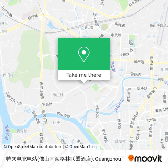 特来电充电站(佛山南海格林联盟酒店) map