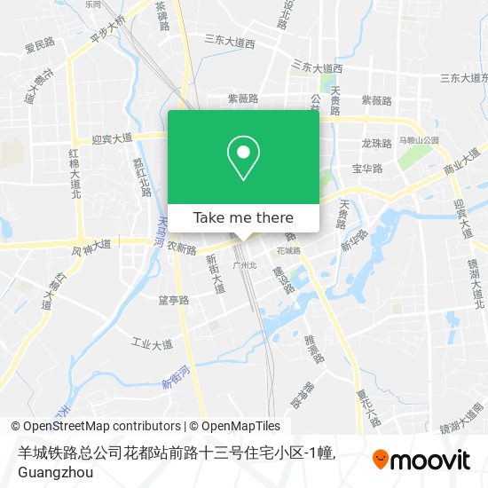 羊城铁路总公司花都站前路十三号住宅小区-1幢 map