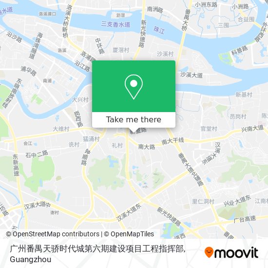 广州番禺天骄时代城第六期建设项目工程指挥部 map