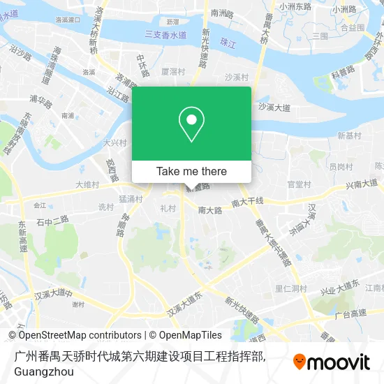 广州番禺天骄时代城第六期建设项目工程指挥部 map