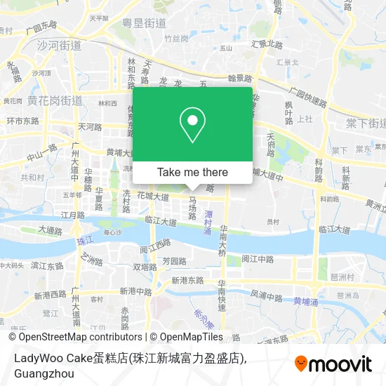 LadyWoo Cake蛋糕店(珠江新城富力盈盛店) map
