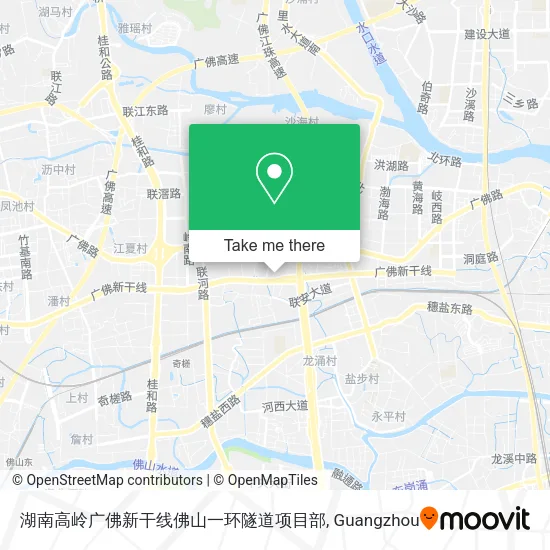 湖南高岭广佛新干线佛山一环隧道项目部 map