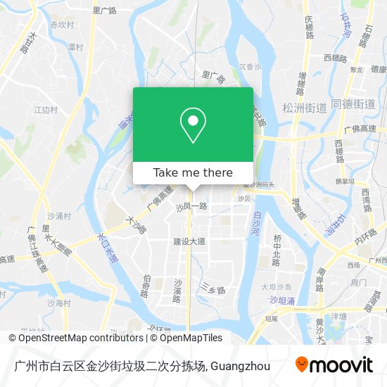 广州市白云区金沙街垃圾二次分拣场 map