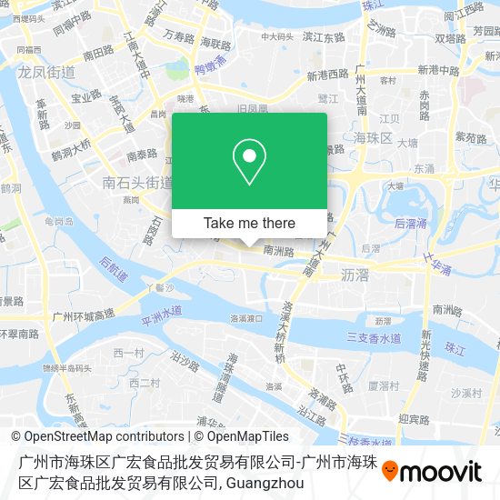 广州市海珠区广宏食品批发贸易有限公司-广州市海珠区广宏食品批发贸易有限公司 map