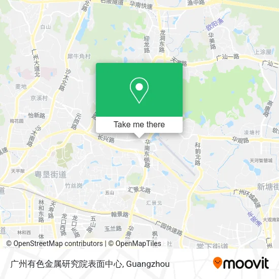 广州有色金属研究院表面中心 map