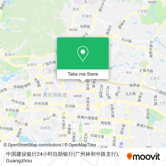 中国建设银行24小时自助银行(广州林和中路支行) map