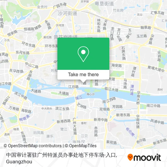 中国审计署驻广州特派员办事处地下停车场-入口 map