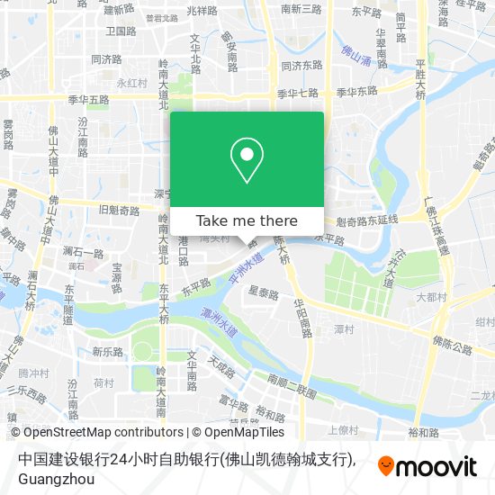 中国建设银行24小时自助银行(佛山凯德翰城支行) map