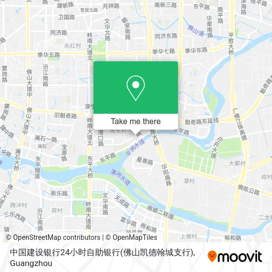 中国建设银行24小时自助银行(佛山凯德翰城支行) map