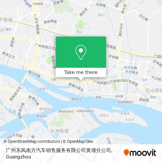 广州东风南方汽车销售服务有限公司黄埔分公司 map