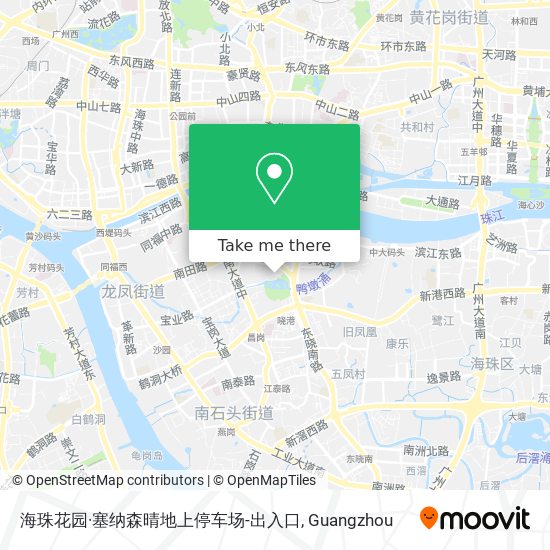 海珠花园·塞纳森晴地上停车场-出入口 map