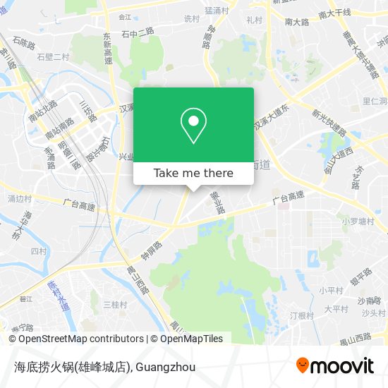 海底捞火锅(雄峰城店) map