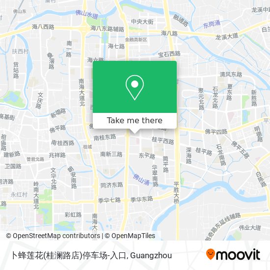 卜蜂莲花(桂澜路店)停车场-入口 map