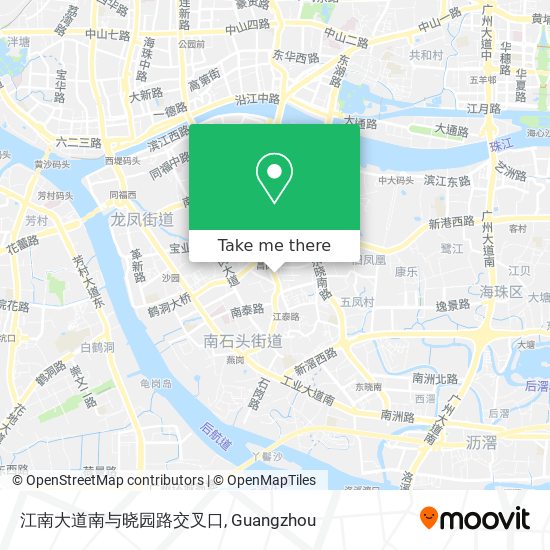 江南大道南与晓园路交叉口 map