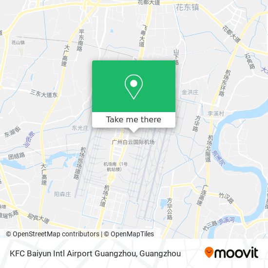 KFC Baiyun Intl Airport Guangzhou map