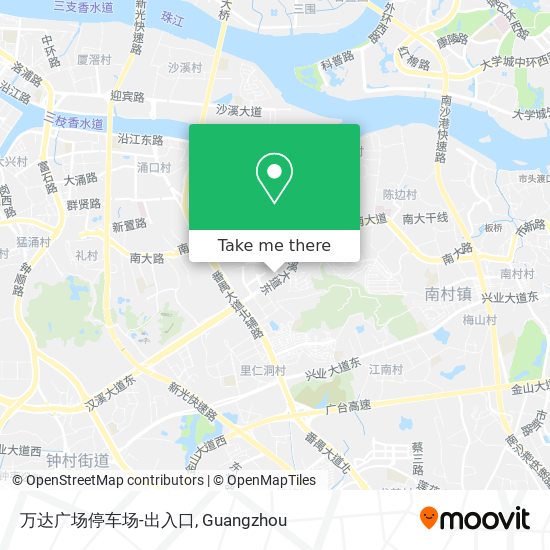 万达广场停车场-出入口 map