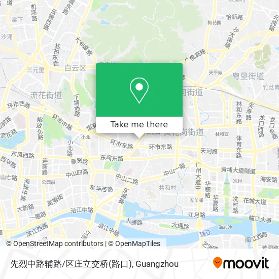 先烈中路辅路/区庄立交桥(路口) map