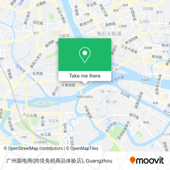 广州圆电商(跨境免税商品体验店) map