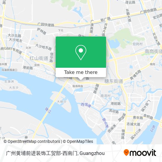 广州黄埔前进装饰工贸部-西南门 map