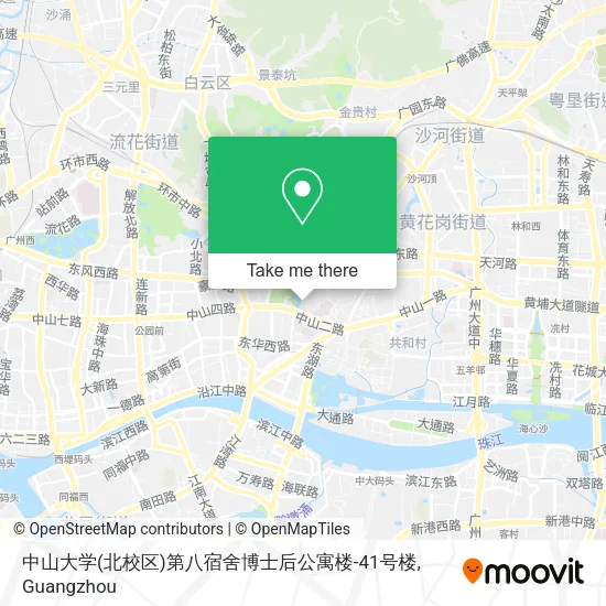 中山大学(北校区)第八宿舍博士后公寓楼-41号楼 map