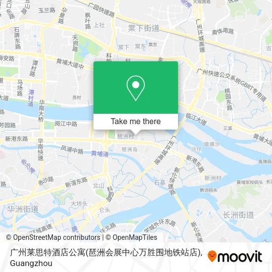 广州莱思特酒店公寓(琶洲会展中心万胜围地铁站店) map