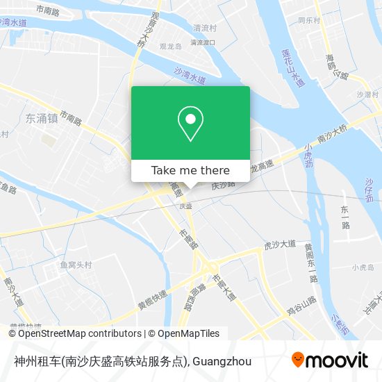 神州租车(南沙庆盛高铁站服务点) map