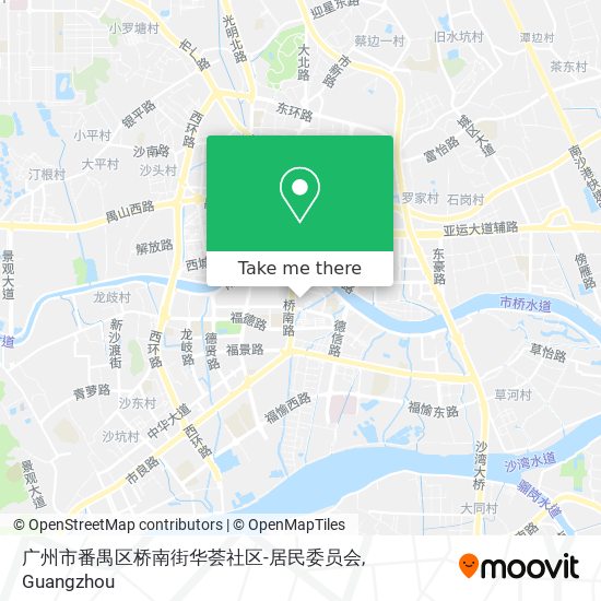 广州市番禺区桥南街华荟社区-居民委员会 map