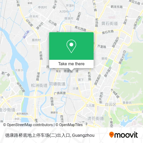 德康路桥底地上停车场(二)出入口 map