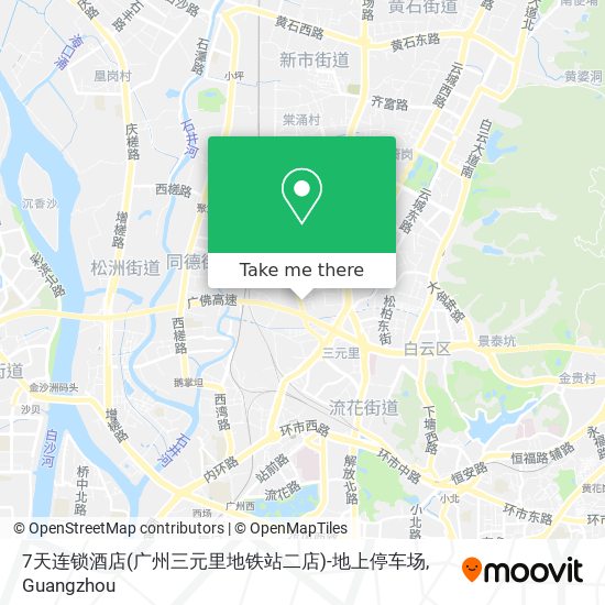 7天连锁酒店(广州三元里地铁站二店)-地上停车场 map