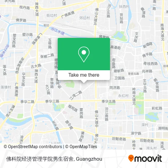 佛科院经济管理学院男生宿舍 map